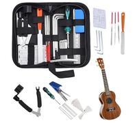 Guitar Repair Kit 25-Piece Tool Set | Stainless Steel + ABS, 20x10x2.5cm, 500g | Instrument Care Kit For Acoustic, Electric & Bass Guitar | Includes Strings, Picks & Wrenches