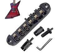 Guitar Roller Bridge, Stringed Instrument Tune Bridge, 10 x 8 x 2 cm, 3,94 x 3,15 x 0,79 pulgadas Electric Guitar Replation, Smooth Tuning Design, incluye 2 Wrenches, Beginners, Women, Men