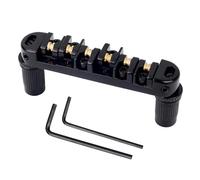 Guitar Saddle Bridge, Roller Saddle Bridge, Stringed Replation, Zinc Alloy Material, Incluye 2 Wrenches, Ideal para instrumentos eléctricos, Beginners, 3,94 X 3,15 X 0,79 In.