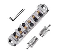 Guitar Saddle Bridge, Stringed Instrument Roller Bridge, ajustable Electric Guitar Replation, Smooth Performance, incluye 2 Wrenches, para Beginners, Músicos, Hombres y Mujeres