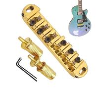 Guitar Saddle Bridge, Stringed Instruments Roller, 3.94x3.15in Saddle Electric Guitar Replation, incluye 2 Wrenches, compatible con Beginners, Women, Men, Musicians