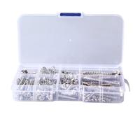 Guitar Screw Kit, Wireless Guitar Metal Screw Assortment with Springs for Bridge Pickup Tuner Repair, Standard Replacement Screws for Electric Guitar Maintenance and Setup with Org (Plata)