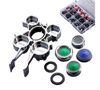 Guitar Shape Aerator Removal Tool, Anti Slip Grip Faucet Key, Sink Removal with 4 Replacement Nozzles, ABS Plumbing Tool, Faucet Repair with Multi Size, Aerator Key for Bathroom Plumber Maintenance