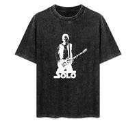 Guitar Solo Han Solo Star Guitarist Cool Mens Unisex T-Shirt Graphic Print Top Black tee XXL