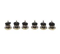 Guitar Strap Locks | 6pcs Smooth Iron Strap Buttons for Easy Installation | Secure Strap End Pins for Acoustic/Electric/Bass Guitars (Antique Bronze)
