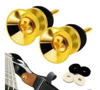 Guitar Strap Locks - Iron, 3,5 x 2,3 x 0,3 in Metal Quick Release | Security End Pins For Acoustic & Electric Guitar, Rust-Proof Strap Lock Set For Instrument Safety, Performance, Practice