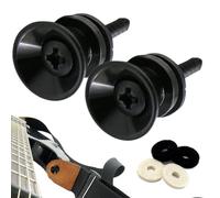 Guitar Strap Locks - Iron, 3,5 x 2,3 x 0,3 in Metal Quick Release | Security End Pins For Acoustic & Electric Guitar, Rust-Proof Strap Lock Set For Instrument Safety, Performance, Practice