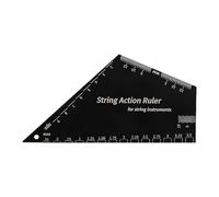 Guitar String Action Gauge - Metal Measuring Ruler Tool, Clear Engraved Scale Precision Setup Device, Compact Luthier Calibration Instrument Supporting String Height Adjustment For Bass Banjo