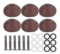 Guitar String Cap Tuner Buttons | 6PCs Replacement Machine Heads for Guitar/Ukulele/Bass | Easy Screw - On Installation, Plastic Resilient Accessories (Café)