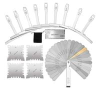 Guitar String Height Gauge, Luthier Notched Radius Ruler, Portable Stainless Steel Measuring Tool, Accurate Setup Aid, Multiusos para guitarras bajas y acústicas