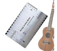 Guitar String Height Gauge, Stainless Steel Measuring Tool, Multi-Functional Precision Action Ruler, Guitar Bass Banjo Setup Accessories, Luthier for Accurate String Adjustment, 3.39x2.28 in