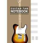 Guitar Tab Notebook: 110 Pages Blank Tablature Manuscript Paper with Chord Diagrams: 8.5" x 11" Music Composition Book for Guitarists, Songwriters & Students