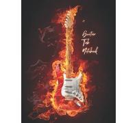 Guitar Tab Notebook: Blank Guitar Tab Book with 100 Pages of Guitar Chord Diagrams and Tablature Writing Paper | Guitar Manuscript Notebook Guitar ... Guitar on Fire Black Cover (Large Size)