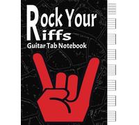Guitar Tab Notebook: Guitar Tablature Notebook with Chord Templates | Music Writing Notebook | 100 Blank Tab Pages | 8.5X11in