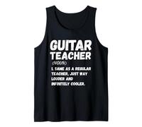 Guitar Teacher Definition Funny Music Educators and Musician Camiseta sin Mangas