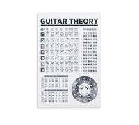 Guitar Theory Art Lienzo Póster Decoración Pintura Sala de Estar Arte Mural Dormitorio Impresión de Pared Pintura Arte Moderno Hogar Boy Habitación Impresión Pintura Chica Vacaciones Mural 24 x 36
