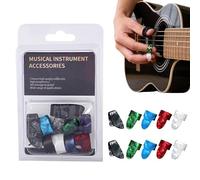 Guitar Thumb Pick, 10Pcs Non Slip Finger Picks Set, Comfortable Reusable Music Accessories, Thumb Plectrum Tool, Ergonomic Design, for Guitar, Banjo, Ukulele, Beginners,