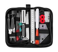 Guitar Tool Kit, Guitar Care Setup Tools, Luthier Accessories, Includes Files Measuring Tools, Acoustic and Electric Guitars, for Men, Women, 7.87x5.91x1.77 inch