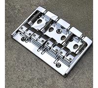Guitar Tools International - Puente de bajo de 4 cuerdas, serie multitonal, cromado, zinc duro, latón, fabricado en Japón