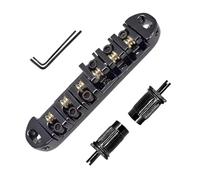 Guitar Tune Bridge, Adjustable Roller Saddle, Electric Hardware Replacement, Smooth String Vibration Transfer for Musicians, Performers, Music Lovers, Home, Studio, Stage, 3.94x3.15x0.79 Inches