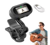 Guitar Tuner, Digital Instrument Tuner, Clear LCD Display, Fast Response Sensor, Compact Design, Accurate Pitch Detection, Perfect for Studio, Live Performances, 80x41x27mm