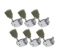 Guitar Tuning Pegs, Replacement Heads Part, 6 Piece Metal Peg Set with Smooth Rotation, Chrome-Plated Machine Heads for Acoustic Electric Bass, Professional Accessory for Musicians Enthusiasts Home