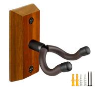 Guitar Wall Mount, Acacia Wood Guitar Hanger, U-Shaped Guitar Wall Hanger Mount, Guitar Holder Hook Stand Wall Mount Guitar Accessories For Acoustic, Electric Guitar, Banjo, Bass, Ukulele