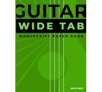 Guitar Wide Tab Manuscript paper book (green): “Blank 120 Pages | 6 Tabs per Page | 5 Chords Each | 6-Line Guitar Tablature | 8.5 x 11 - Perfect for Songwriting, Practice, and Composition”