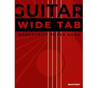Guitar Wide Tab Manuscript paper book (red): “Blank 120 Pages | 6 Tabs per Page | 5 Chords Each | 6-Line Guitar Tablature | 8.5 x 11 - Perfect for Songwriting, Practice, and Composition”