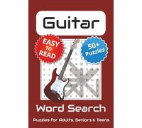Guitar Word Search Puzzle Book: Word Searches with Easy to Read Print about Guitar | 6x9 inches, 110 pages | 50+ Puzzles... Gift for Vacations and Holidays