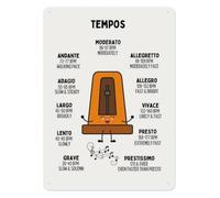 Guitarist Learning Tool Fretboard Note Chart for C and Alternate Tunings Metal Sign Practice Reference Music Room Wall Decor 8 X 12 inch