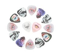 Guitarra a Elegir Excelente Regalo Celuloide Modelo Único Púa para Guitarra con Funda Instrumento Musical (Figura)