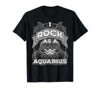 Guitarra Acuario I Rock As A Aquarius Signo Del Zodíaco Música Hombres Camiseta