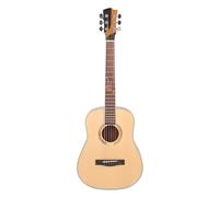 Guitarra Acústica de 34 Pulgadas, Tapa de Abeto Macizo para Principiantes, Adaptadores de Ecualizador para Guitarra Acústica, Cuello de Madera de Okoume, Cuerdas de Latón Nítidas