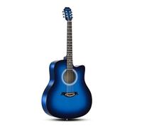 Guitarra Acústica Dreadnought Guitarras Acústicas Con Cuerdas De Repuesto Bolsa De Rendimiento Superficie Mate Guitarra De Madera De 41 Pulgadas Adecuada For Tocar Con Cantar(Blue-B)