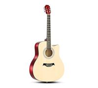 Guitarra Acústica Dreadnought Guitarras Acústicas Con Cuerdas De Repuesto Bolsa De Rendimiento Superficie Mate Guitarra De Madera De 41 Pulgadas Adecuada For Tocar Con Cantar(Natural)