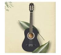 Guitarra Acústica GDMING Principiantes Niños Guitarra Retro De Madera De Abeto 6 Cuerdas De Nylon Pequeña Guitarra De Viaje Portátil Con Estuche Impermeable(Black,34 inches)