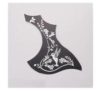 Guitarra acústica Golpeador Autoadhesivo Guitarra Acústica Folclórica Autoadhesiva, Pegatina Protectora Con Forma De Pájaro, Accesorios Para Guitarra, Placa Para Rascar Con Patrón Impreso(3-silver)