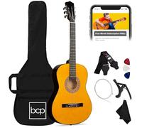 Guitarra acústica para principantes de Best Choice Products, incluye funda, correa, afinador digital, afinador y púa