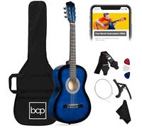 Guitarra acústica para principantes de Best Choice Products, incluye funda, correa, afinador digital, afinador y púa