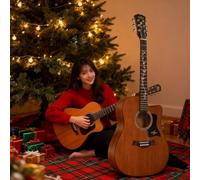 Guitarra Acústica Para Principiantes De 41 Pulgadas, Guitarra De Madera Con Cutaway De Tamaño Completo, Kit De Inicio Con Funda, Cuerdas, Correa, Afinador Y Púas.(marrón,41in)