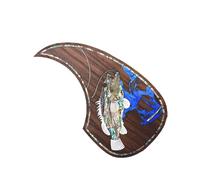 Guitarra Acústica Popular En Forma De Lágrima, Golpeador De Madera Maciza, Placa Decorativa Para Rascar (Color : T)