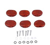 Guitarra Botón de afinación Asas Sintonizador de plástico Perillas de clavija 6PCS Agarre cómodo Calidad de sonido estable para guitarras eléctricas acústicas Material plástico (Café)
