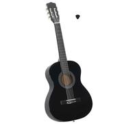 Guitarra clásica 3/4 de 36 pulgadas para principiantes y niños, guitarra de concierto con cuerdas de nailon, color negro, guitarra acústica para principiantes con cuerpo de madera de tilo