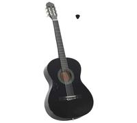 Guitarra clásica 4/4 de concierto de 39 pulgadas, guitarra para principiantes para niños y adultos, madera de tilo, color negro
