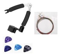 Guitarra Clásica con 6 Cuerdas de Nailon de Colores - Guitarra de Concierto Acústica con 4 Púas y Herramienta 3 en 1 para Afinación y Mantenimiento