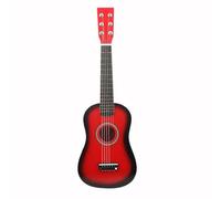 Guitarra clásica de 21 pulgadas, 6 cuerdas, instrumento musical para principiantes y niños, color aleatorio, compatible con juguetes de habilidades motoras (rojo, talla única)