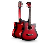 Guitarra Clásica De Cuerdas De Acero De Tamaño Completo De 38 Pulgadas For Principiantes, Kit De Guitarra Con Funda, Cuerdas Y Púas, Guitarra De Viaje Portátil, 10 Colores(C)