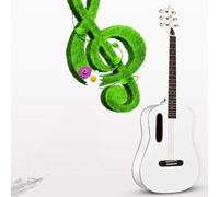 Guitarra Clásica Para Adultos Principiantes, Tamaño Completo (40 Pulgadas), De Madera Incluye Funda, Cuerdas, Correa, Afinador Y Púas Regalo Ideal Para Navidad(Blanco)