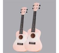 Guitarra Colorida Profesional Del Ukelele De 21 Pulgadas Para Principiantes Con Accesorios(Pink)